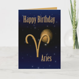 Aries Mars Happy Birthday Wenskaart Kaart