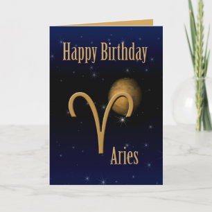 Aries Mars Happy Birthday Wenskaart Kaart