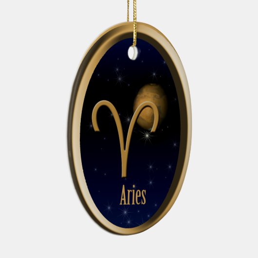 Aries Mars kerstversiering Keramisch Ornament (Rechts)