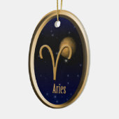 Aries Mars kerstversiering Keramisch Ornament (Links)