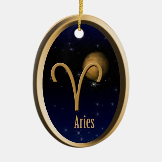 Aries Mars kerstversiering Keramisch Ornament (Voorkant)