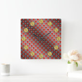 Aries & Metal Rabbit Vierkante Klok (Huis)