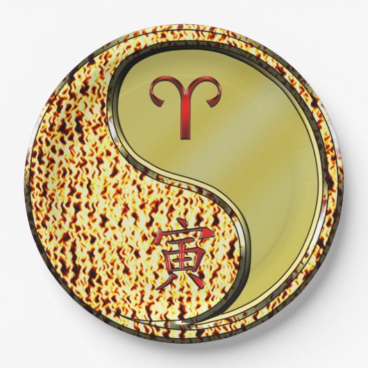 Aries & Metal Tiger Papieren Bordje (Voorkant)