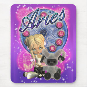 Aries mousepad met Vrouw en zwerm Muismat