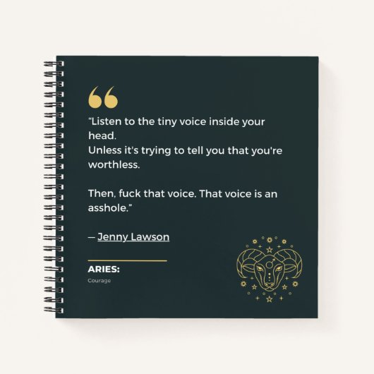 Aries notitieboek (Voorkant)