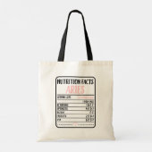 Aries Nutrition Facts // Fun Novelty Zodiac Tote Bag (Achterkant)