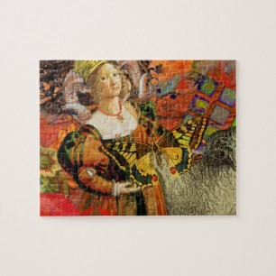 Aries Oranje Woman Gothic Illustration Legpuzzel