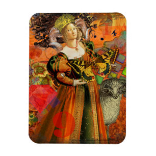 Aries Oranje Woman Gothic Illustration Magneet