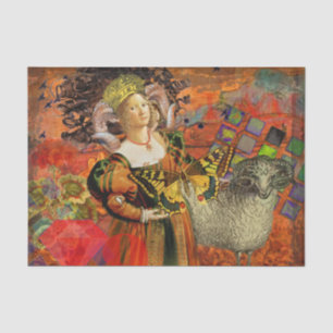 Aries Oranje Woman Gothic Illustration Tissuepapier