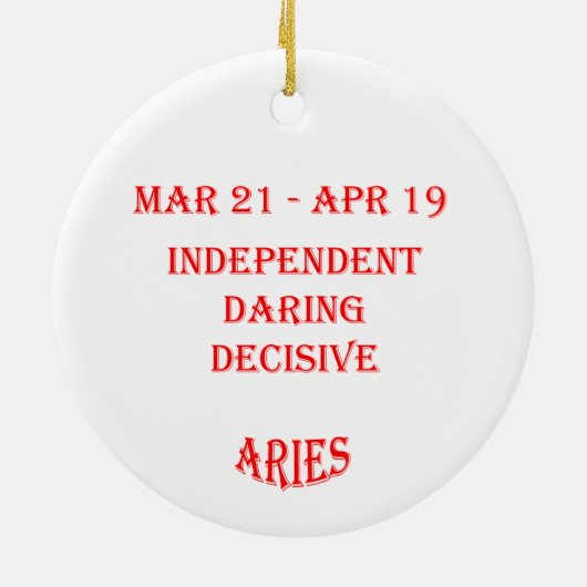 Aries Ornament (Achterkant)