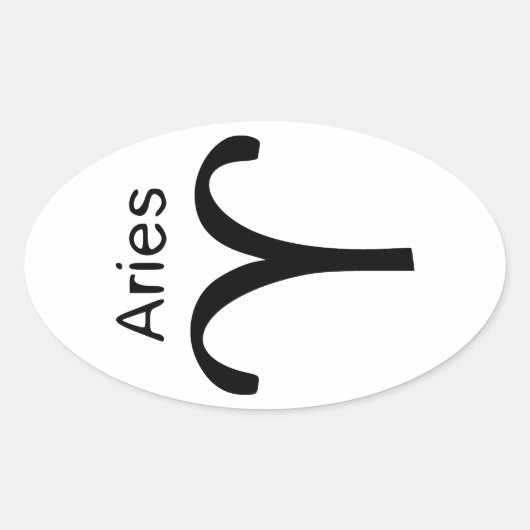 Aries Ovale Sticker (Voorkant)