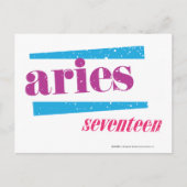Aries Paars Briefkaart (Voorkant)