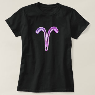 Aries Paarse roze zodiabetische horoscoop Astrolog T-shirt