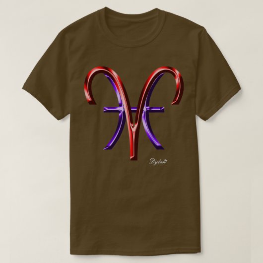 Aries Pisces Cusp Zodiac Sign T-shirt (Design voorkant)