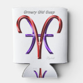 Aries Pisces Ornery Cusp Astrology Zodiac Sign Blikjeskoeler (Achterkant)