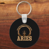 Aries Queen Afro Hair Black Woman Zodiac Sign  Sleutelhanger (Voorkant)