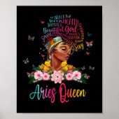 Aries Queen Black Women Persistent Beauful Poster (Voorkant)