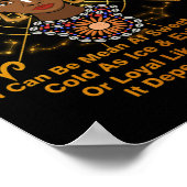 Aries Queen Sweet als Snoep Birthday Black Women Poster (Hoek)