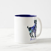Aries Ram Coffee Cup Tweekleurige Koffiemok (Voorkant rechts)