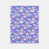 Aries Ram Constellation Stars Birthday Pattern Fleece Deken (Voorkant)