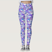 Aries Ram Constellation Stars Birthday Pattern Leggings (Voorkant)