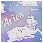 Aries Ram Constellation Stars Birthday Pattern Stof (Close Up)