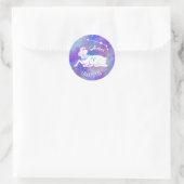 Aries Ram Constellation Stars Eigen naam Birthday Ronde Sticker (Tas)