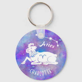 Aries Ram Constellation Stars Eigen naam Birthday Sleutelhanger