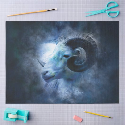 Aries Ram Decoupage Tissuepapier (Craft)