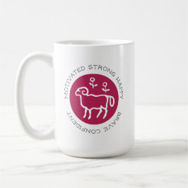 Aries Ram Logo Zodiac Star Sign Astrology Coffee Koffiemok