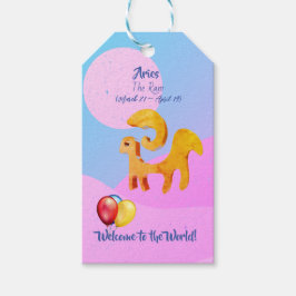 Aries Ram 'New Baby' Gift Labels Cadeaulabel