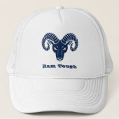 Aries Ram Patriotic Blue Pearl Trucker Pet (Voorkant)