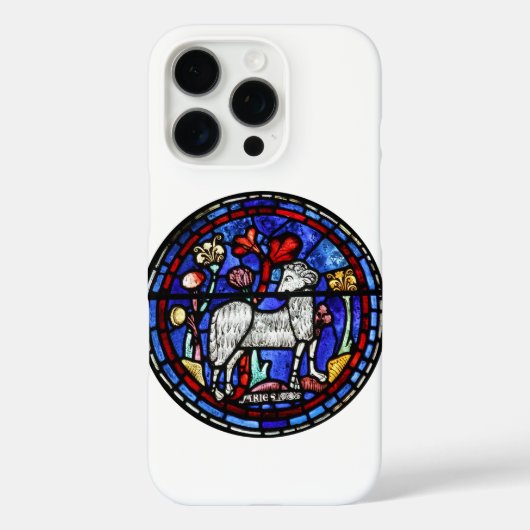 Aries Ram Sheep Year Glas in lood Chartres Case-Mate iPhone Case (Achterkant)