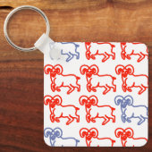 Aries Ram Sleutelhanger – Eenvoudig Modern Zodiac (Voorkant)