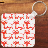 Aries Ram Sleutelhanger – Minimaal Dierenriem Dier (Achterkant)