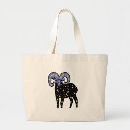 Aries Ram Spirit Tote – Cosmic Zodiac Energy Grote Tote Bag