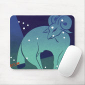 Aries Ram Sterrenbeeld, Vintage Zodiac Astrologie Muismat (Met muis)