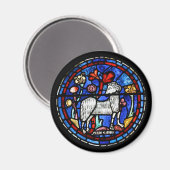 Aries Ram Year Gothic Glas in lood Windows M 1 Magneet (Voorkant / Achterkant)