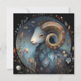 Aries Ram Zodiac Astrology Mystical Birthday Kaart