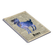 ARIES Ram Zodiac Sign Over Dictionary Page Notitieboek (Rechterzijde)