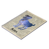 ARIES Ram Zodiac Sign Over Dictionary Page Notitieboek (Linkerzijde)