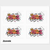 Aries Rechthoekige Sticker (Vel)