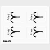 Aries Rechthoekige Sticker (Vel)