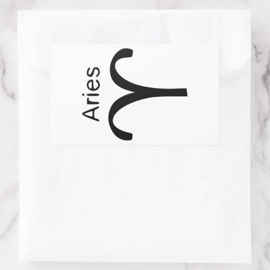 Aries Rechthoekige Sticker (Tas)