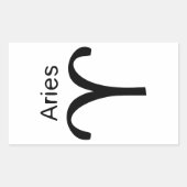 Aries Rechthoekige Sticker (Voorkant)