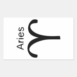 Aries Rechthoekige Sticker