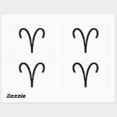 Aries Rechthoekige Sticker (Vel)