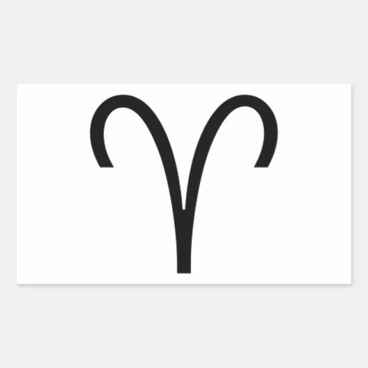 Aries Rechthoekige Sticker (Voorkant)