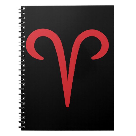 ARIES Red Astrology Zodiac March April Birthday Notitieboek (Voorkant)