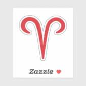 ARIES Red Astrology Zodiac March April Birthday Sticker (Vel)